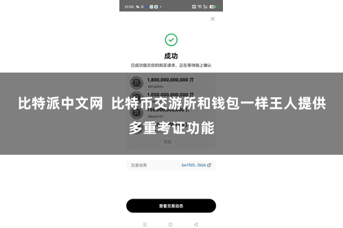比特派中文网  比特币交游所和钱包一样王人提供多重考证功能